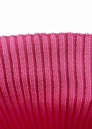 Pembe İnce Askılı Kadın Triko Atlet S - Görsel 4