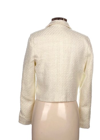 Beyaz tüvit ceket S - Görsel 3