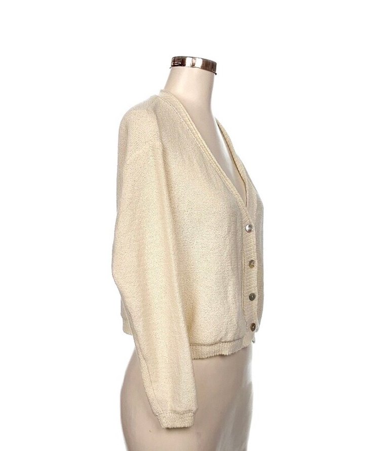 Krem triko hırka S - Görsel 2