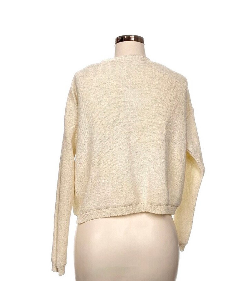 Krem triko hırka S - Görsel 3