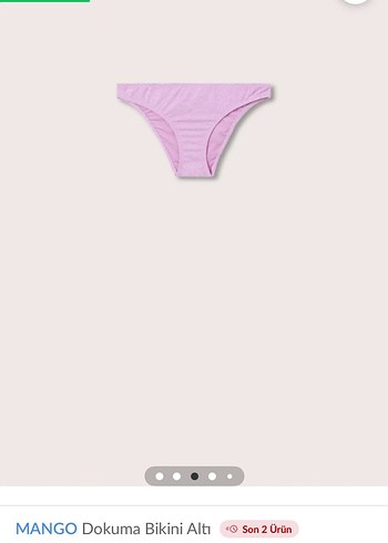 MANGO Mor Dokuma Bikini Altı - Görsel 2