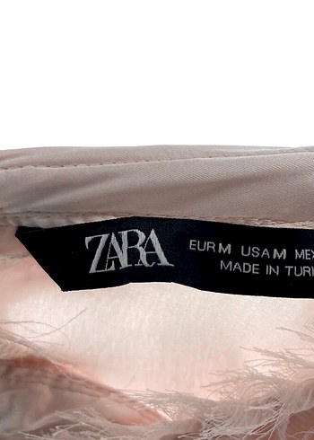 Zara pudra saten bluz S - Görsel 4