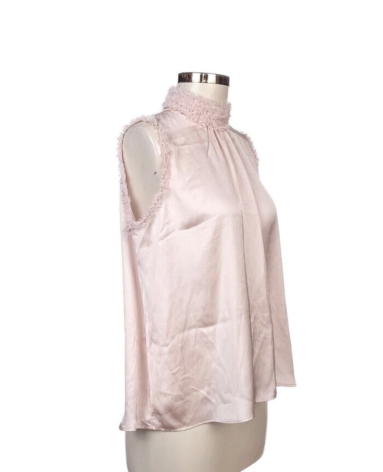 Zara pudra saten bluz S - Görsel 2