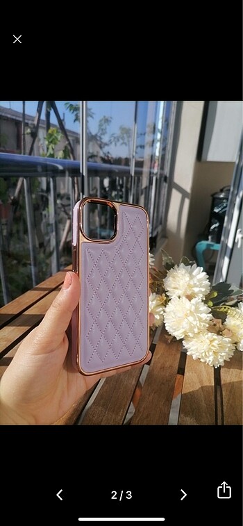 iPhone 13ve 14için lila telefon kılıfları