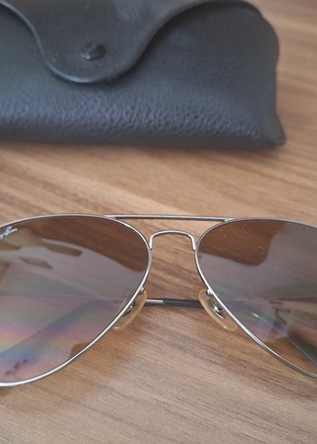 Beden camel Renk Ray-Ban Kadın Bej Aviator Güneş Gözlüğü