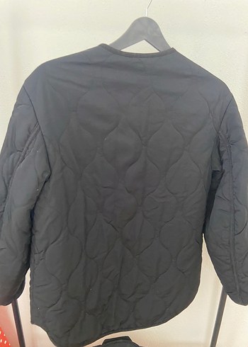 xs Beden Düğmeli Siyah Kadın Keten Ceket