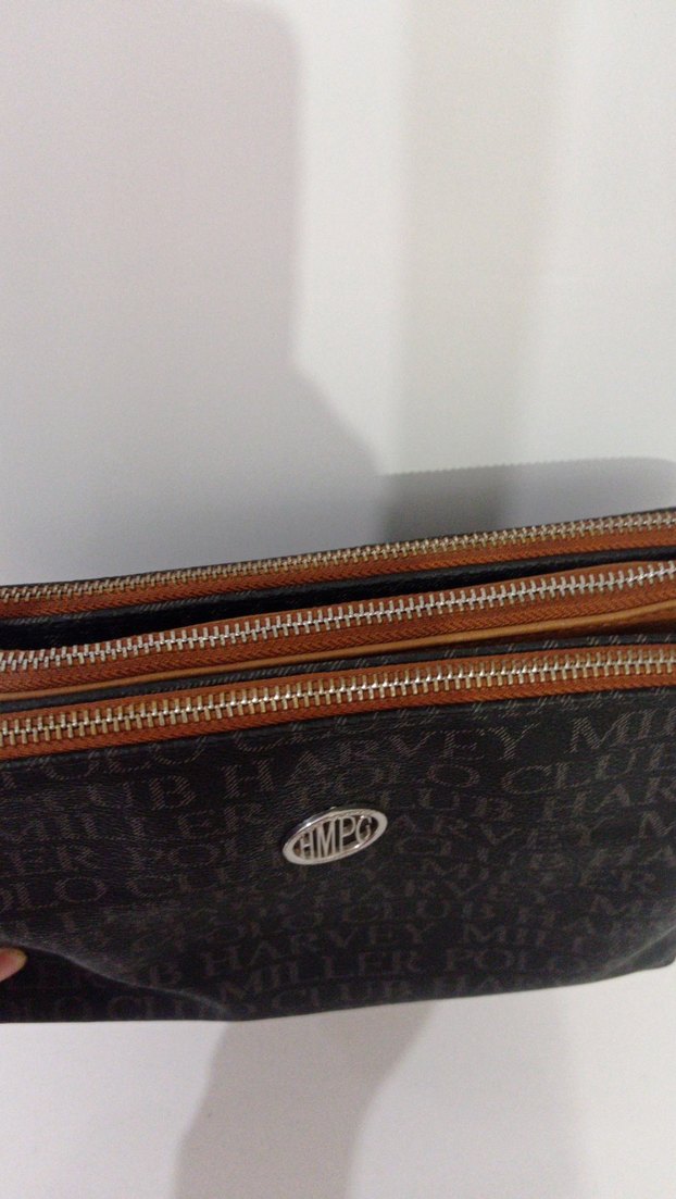 Kadın Deri Baskılı Fermuarlı Çanta - Görsel 2