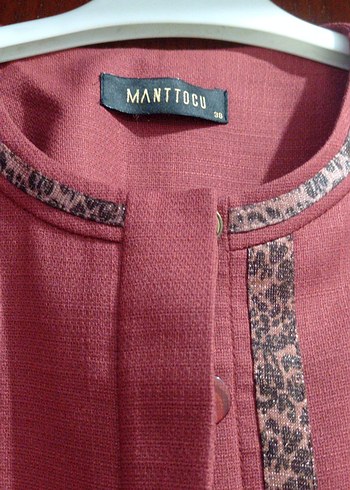 kremit Uzun Kadın Düğmeli ferace - Görsel 3