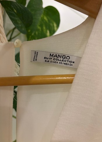 MANGO V Yaka Kolsuz Keten Mini Tulum - Görsel 3