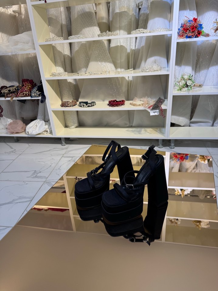 Kadın Siyah Platform Topuklu Ayakkabı - Görsel 5