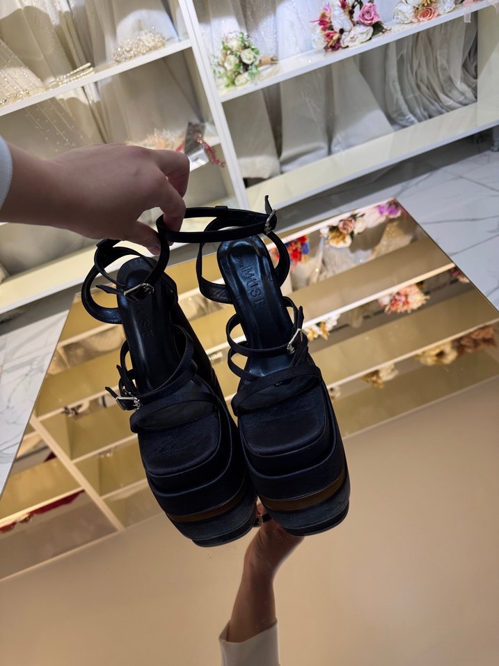 Kadın Siyah Platform Topuklu Ayakkabı - Görsel 4