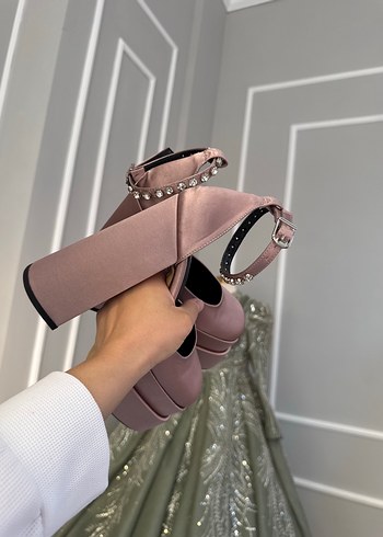 Pembe gül kurusu Platform Topuklu Kadın Ayakkabı - Görsel 5