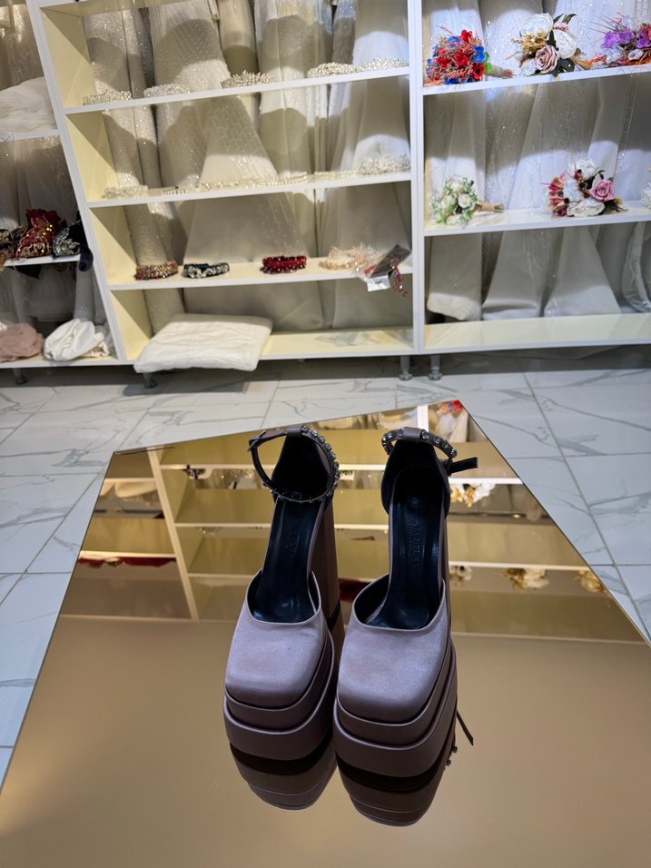 Pembe gül kurusu Platform Topuklu Kadın Ayakkabı - Görsel 3