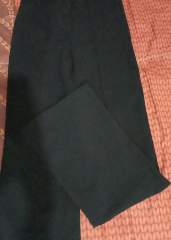 Düğmeli Siyah Kadın Kumaş Pantolon - Görsel 5