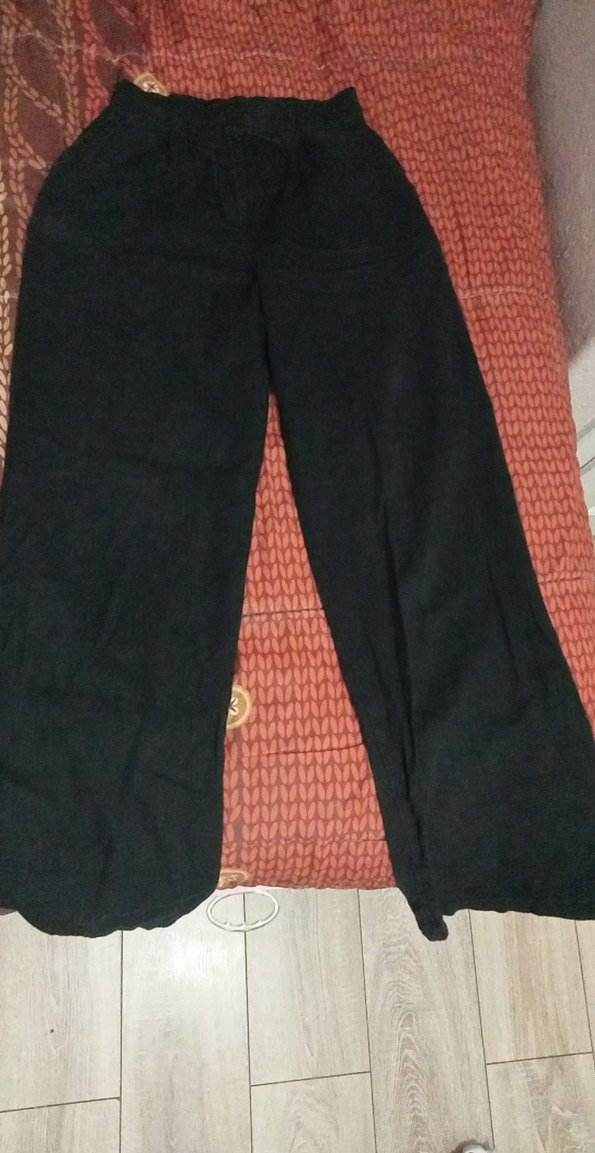 Siyah Kadın Salaş Pantolon - Görsel 2