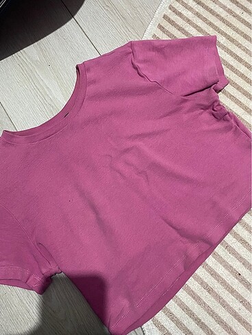m Beden Crop pembe