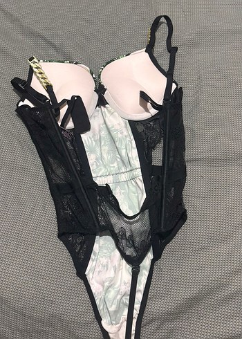 Desenli Pembe Midi Büstiyer - Görsel 3