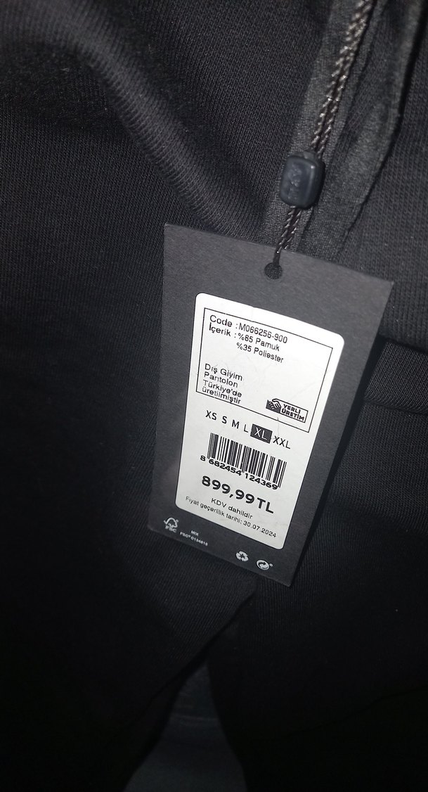 Siyah  Erkek Spor Eşofman Altı - Görsel 4