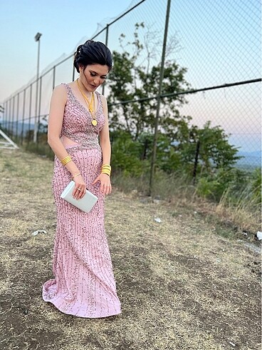 Taşlı abiye