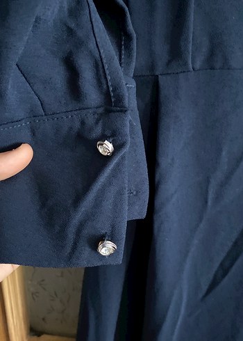 Parlak Lacivert Kadın Kol Düğmeleri - Görsel 2