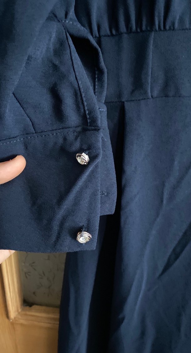 Parlak Lacivert Kadın Kol Düğmeleri - Görsel 2