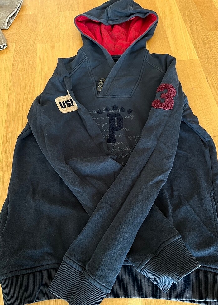 POLO USPA KAPÜŞONLU SWEATSHIRT S BEDEN - Görsel 2