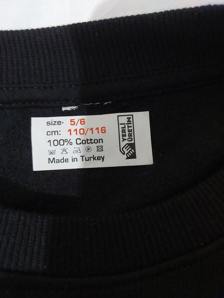 Kız Siyah Fiyonk ve kalp Detaylı Sweatshirt - Görsel 2