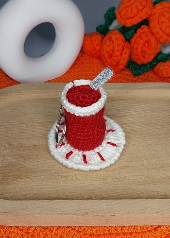 Renkli Örgü Kadın Anahtarlık - Görsel 2