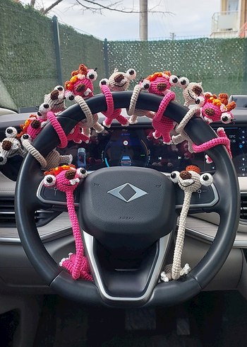 Renkli Direksiyon tutucu Sid ve sevgilisi - Görsel 2