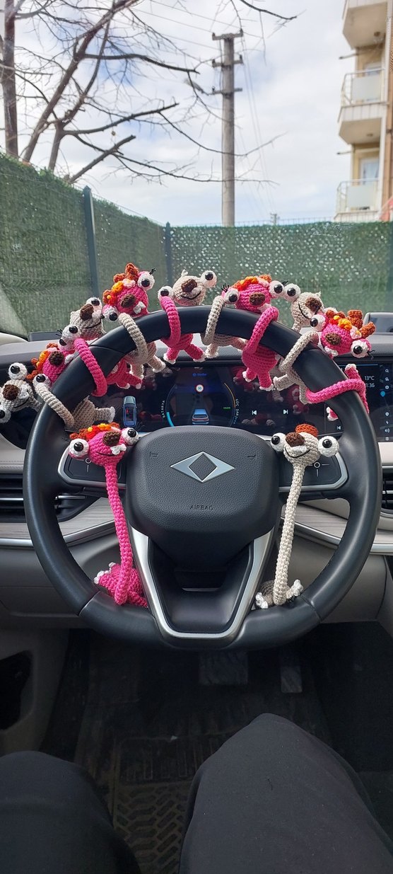 Renkli Direksiyon tutucu Sid ve sevgilisi - Görsel 2