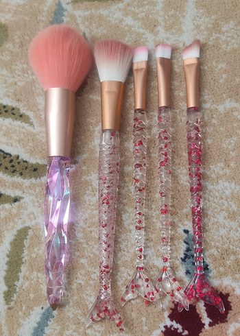 Pastel Pembe Makyaj Fırça Seti - Görsel 2