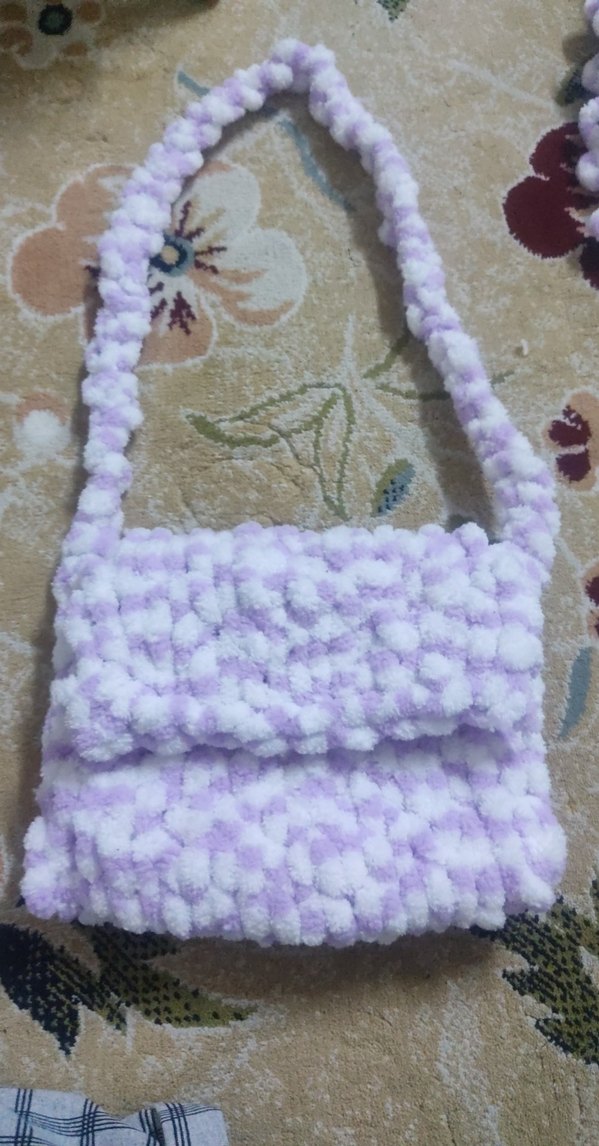 Mor Örgü Kadın Çanta - Görsel 2