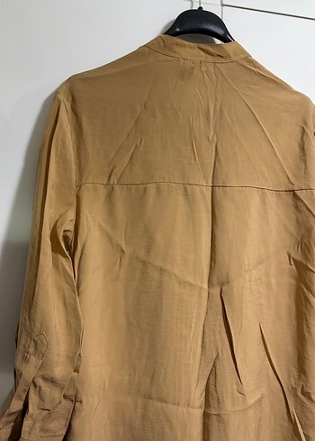 Uzun Bej Keten Kadın Tunik - Görsel 6