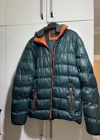 Fermuarlı Yeşil Erkek Mont - Görsel 2