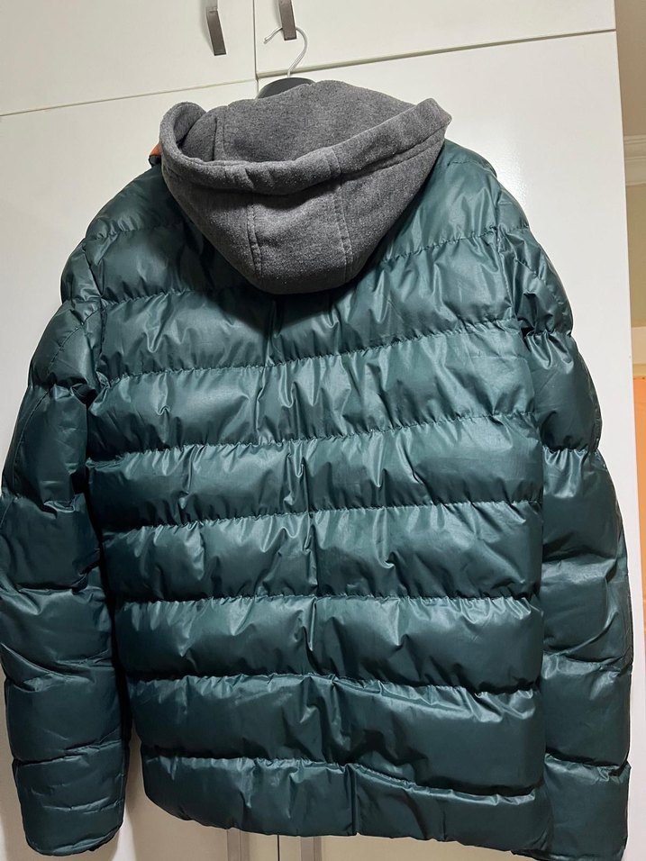 Fermuarlı Yeşil Erkek Mont - Görsel 4