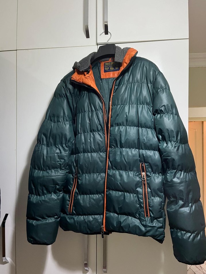 Fermuarlı Yeşil Erkek Mont - Görsel 2