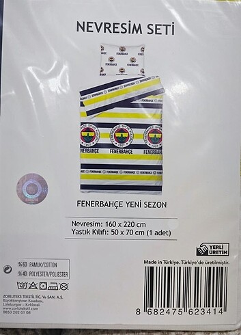 LİSANSLI ORJİNAL NEVRESİM FENERBAHÇE 