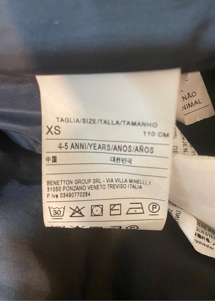 Erkek mont Benetton - Görsel 3