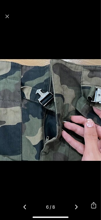 xs Beden bershka kamuflaj etek