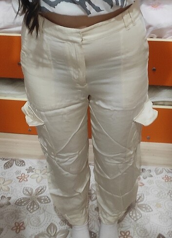 s Beden Zara saten kargo pantolon 