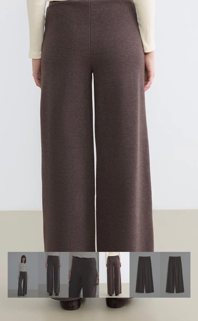 Zara Kahverengi Kadın Kumaş Pantolon Rahat Kesim - Görsel 4