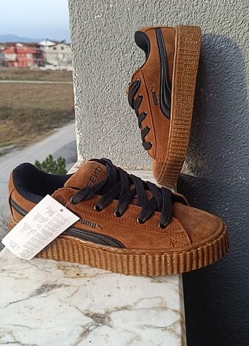 39 Beden Puma koyu kahve ayakkabı 