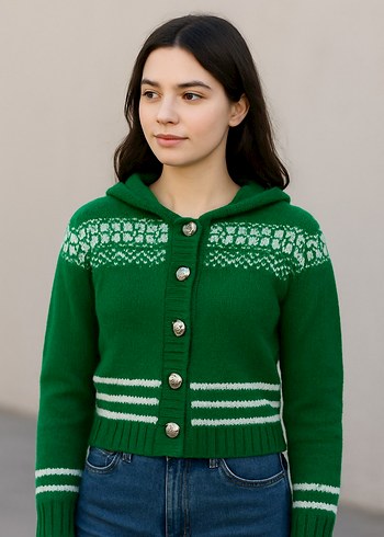 Kapüşonlu Örgü Bolero renk renk modeller üreticisinden - Görsel 2