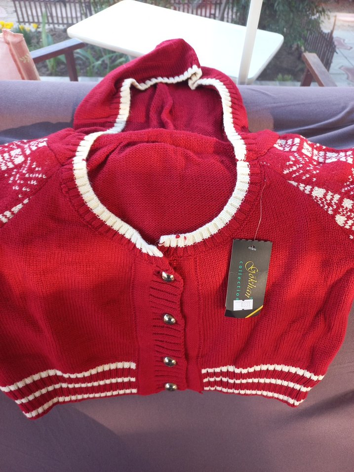 Kapüşonlu Örgü Bolero renk renk modeller üreticisinden - Görsel 5