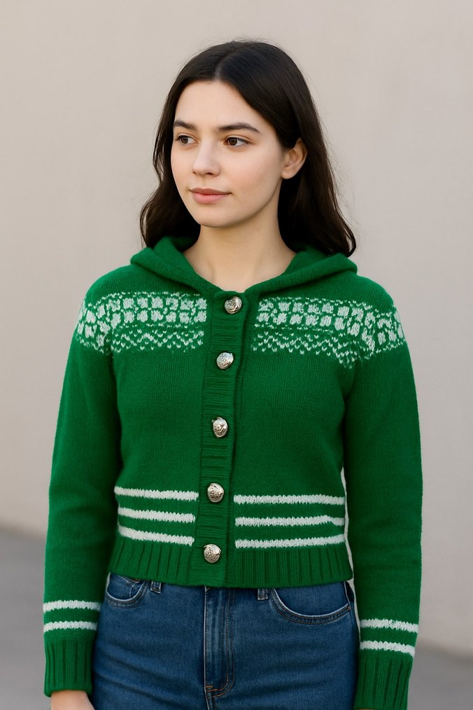 Kapüşonlu Örgü Bolero renk renk modeller üreticisinden - Görsel 2