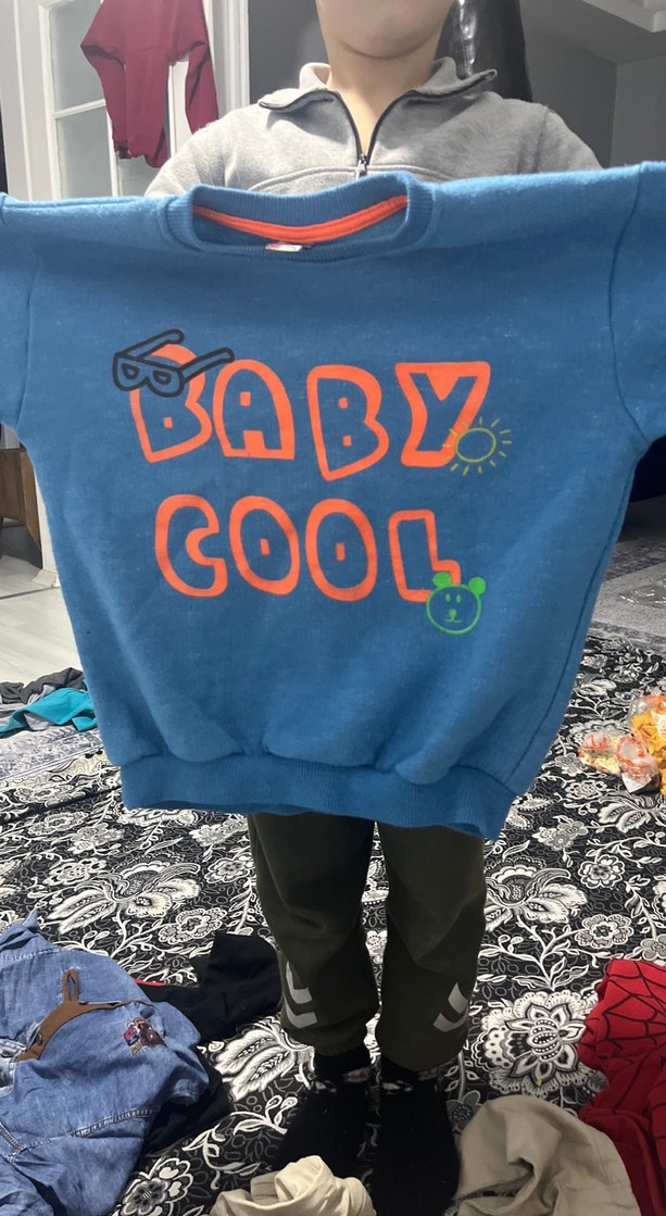 Mavi Baskılı Erkek Çocuk Sweatshirt - Görsel 2