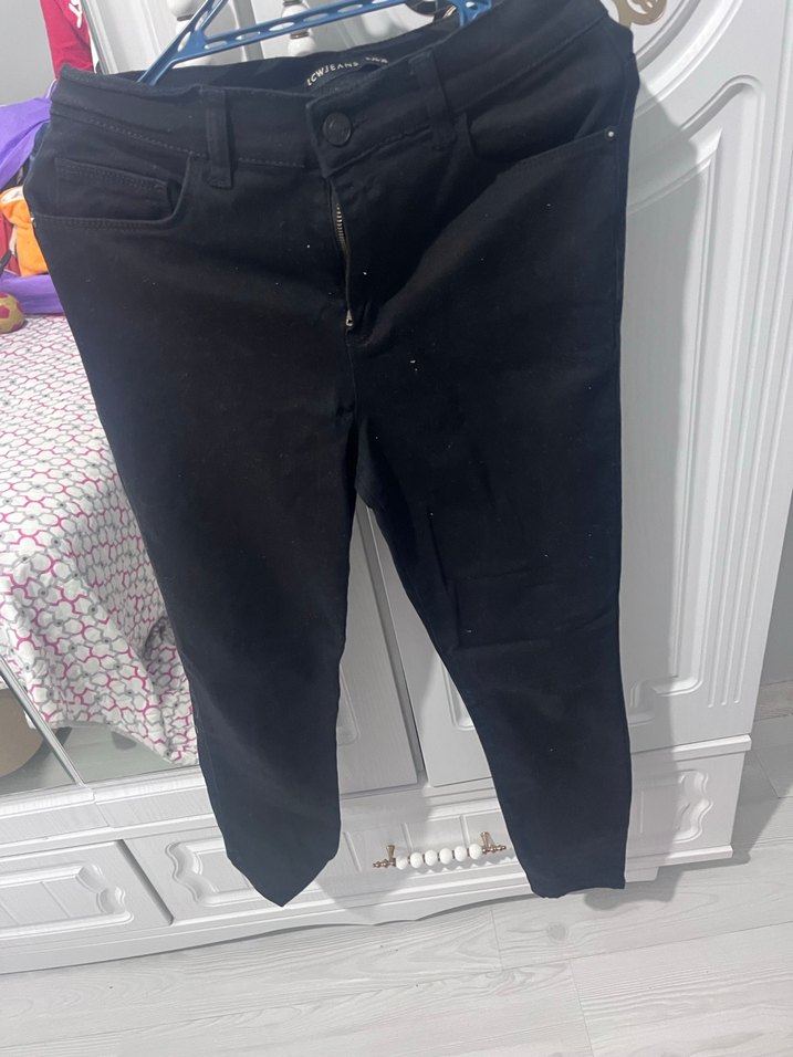 Düğmeli Siyah Kadın Midi Pantolon - Görsel 3