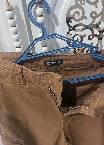 Kahverengi Kemerli Bol Kesim Kadın Pantolon - Görsel 3