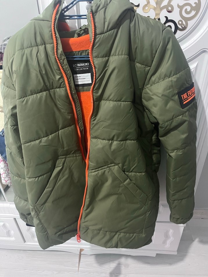 Erkek Çocuk Fit Kesim Yeşil Mont sıfır lw - Görsel 3