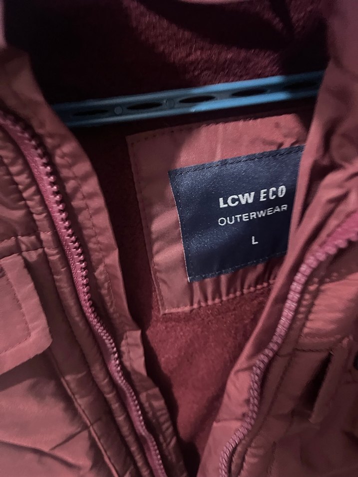 Bordo Düğmeli cocuk mont - Görsel 3